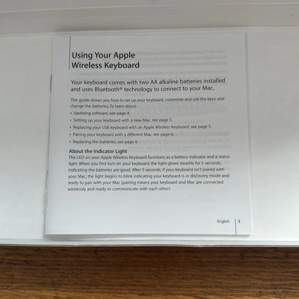 🍎Apple wireless keyboard. Model A1314.